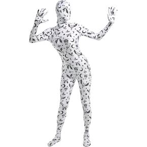 Cosplay.fm Women’s Halloween Zentai Printed Bodysuit Jumpsuit Cosplay Costume Outfit