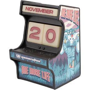 Grupo Erik Gameration Mini Arcade Perpetual Calendar | Gaming Accessories for Desk | Gamer Gifts | Cool Calendar | Mini Arcade Machine