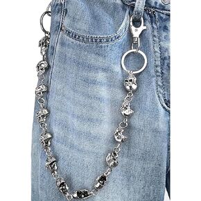 Skull Wallet Chain - Biker Jean Pocket Chain - Unisex Pant Trouser Chain - 23.62'' Long