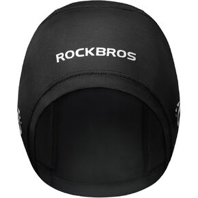 ROCKBROS Cooling Skull Cap Helmet Liner for Men Motorcycle Skull Caps Summer Beanie Black