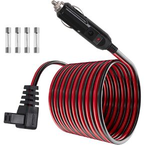 12V/24V Car Refrigerator DC Power Cord, Car Fridge Cooler Power Supply Cables Replacement for JoyTatus Setpower ICECO ARB BougeRV Alpicool COSTWAY ERB(14AWG 9.84FT)