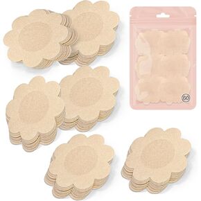 Nipple Cover for Women, 60 Pairs Hide Disposable Nipple Covers for Women, Nipple Patches, Anti-Friction Nipple Guard for Women, Great for Nipple Anti-Chafing and Runners Anti-Chafing (Beige)