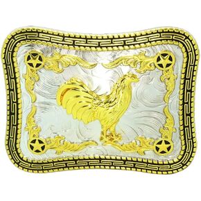 Moranse Rooster Stars Belt Buckle With Animal Symbol Western Cowboy Style