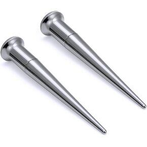 Astm F136 Titanium Ear Gauge Stretching Kit Screw Fit Flesh Tunnels Plugs Taper Gauges Earring Expander Stretcher Tunnels Taper For Ears 8G 6G 4G 2G 0G 00G Plug Earrings Piercing Jewelry