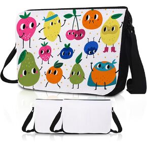 Sublimation Crossbody Bag Blanks,Sublimation Messenger Bag Removable Transfer Design With Adjustable Shoulder Strap