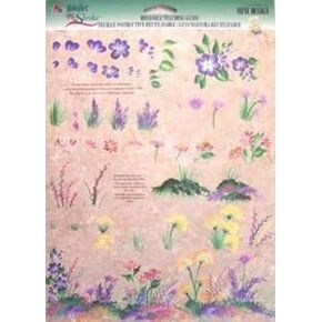 Plaid FolkArt One Stroke Reusable Teaching Guide 1135 Wild Flowers Mini Design