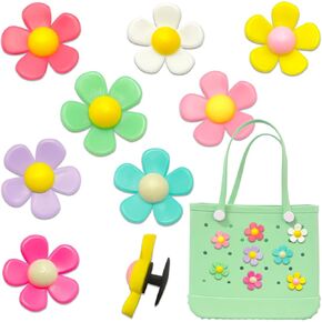 Charms for Bogg Bag, Flowers Charms Compatible with Bogg Bag & Simple Modern Beach Totes, Accessories for Bogg Bag, Bogg Accessories Inserts Gifts for Women Girl