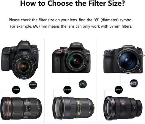 82mm Variable CPL Circular Polarizing Filter, Polarizer Filter | 30-Layer Multi-Resistant Nano Coated, HD Optics Glass, Ultra Slim Frame, Reduce Glare, Enhance Contrast, Reduce Reflection in Saudi Arabia