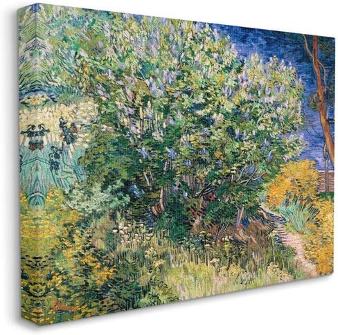 Stupell Industries Bush On The Water Green Blue Classical Painting, Design by Vincent Van Gogh Wall Art, 36 x 48, Canvas in Saudi Arabia