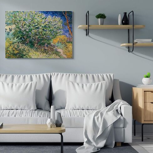 Stupell Industries Bush On The Water Green Blue Classical Painting, Design by Vincent Van Gogh Wall Art, 36 x 48, Canvas in Saudi Arabia