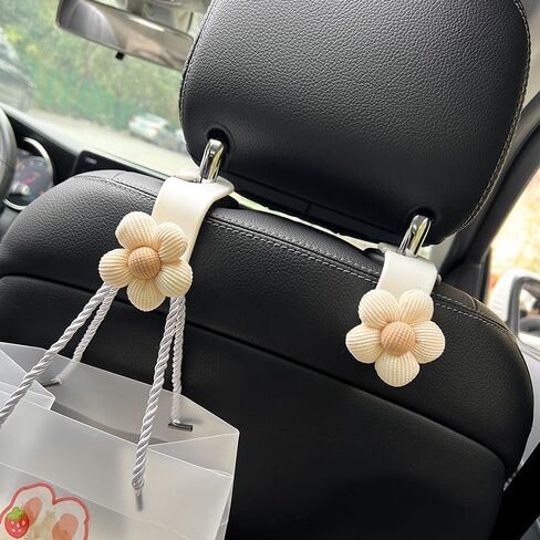 2pcs Car Purse Hook For Car Hooks For Purses And Bags, Cute Bow Car Seat Headrest Hook For Car Purse Hook Hanger. (pink-2pcs) in Saudi Arabia