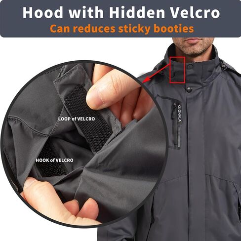 Men's Rain Jacket Waterproof Lightweight Hood jackets for Hiking Cycling Travel Raincoat S-6XL in Kuwait