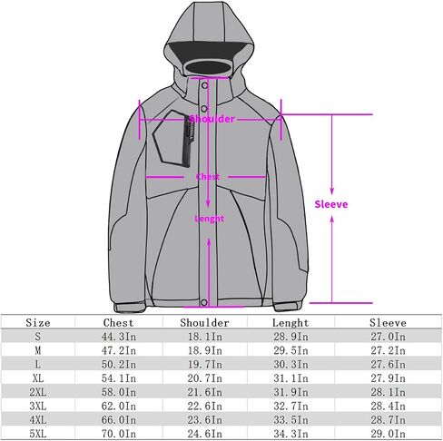 Men's Rain Jacket Waterproof Lightweight Hood jackets for Hiking Cycling Travel Raincoat S-6XL in Kuwait