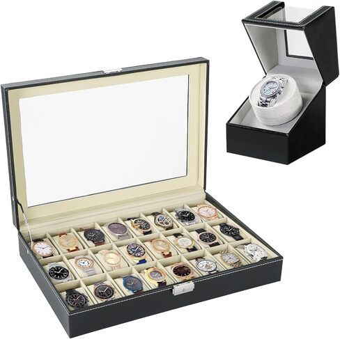 صندوق ساعة NATGAI 24 فتحة ولفاف ساعة أوتوماتيكي واحد in Kuwait