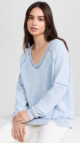 Z SUPPLY Women's Easy V Neck Denim in Saudi Arabia