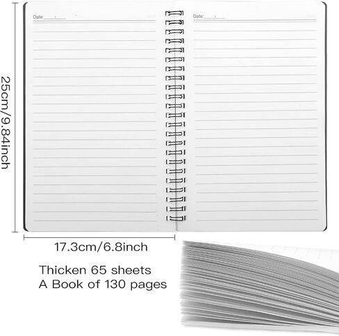 Rocutus Spiral Notebook,4 Pack Spiral Notebooks Small Notebooks Spiral Bound Notebooks Study Book College Notebooks, Subject Notebooks Planner Notebooks (9.8" x 6.8") (Red,Brown,Green,Coffee) in Saudi Arabia
