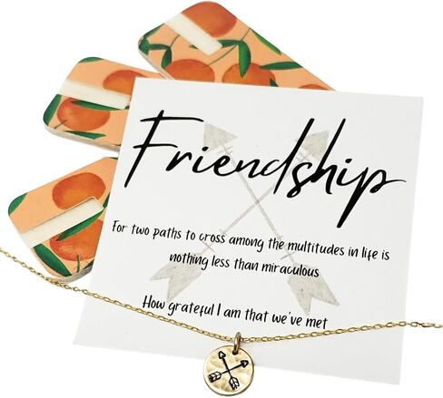 مجموعة هدايا قلادات الصداقة مع منظم السفر لقلادة رانجلر، حقيبة سفر للمجوهرات، لفافة مجوهرات، قلادة مملوءة بالذهب، هدايا لصديق للنساء، هدايا للمسافرين in Kuwait