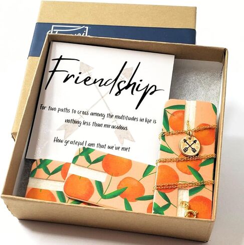 مجموعة هدايا قلادات الصداقة مع منظم السفر لقلادة رانجلر، حقيبة سفر للمجوهرات، لفافة مجوهرات، قلادة مملوءة بالذهب، هدايا لصديق للنساء، هدايا للمسافرين in Kuwait