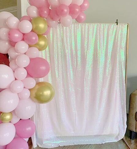 ShinyBeauty 4FTx6FT Sparkly Fuchsia Sequin Photo Backdrop, Photo Booth, Photography Backdrop, DIY Photobooth, Wedding Backdrop, Sparkle Backdrop, Grad Party, Birthday in Saudi Arabia