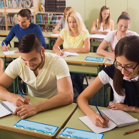 60 Sheets Name Plates for Classroom Die Cut Classroom Name Tags for Desk School Bus Name Tags Theme Flat Nameplates for Kids Teaching Tool Labeling Office Decorations (Ocean Waves) in Saudi Arabia