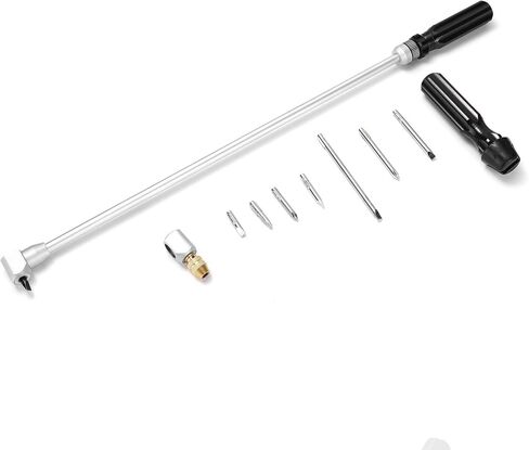 أداة تعديل المسمار الطيار 18.89 بوصة، مجموعة أدوات تعديل المكربن ​​لاستبدال عربة الثلج Carb ATV UTV، مفك براغي مكربن ​​90 درجة زاوية معدنية in Kuwait