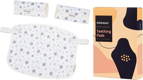 Bebamour Drool and Teething Reversible Cotton Pad For All Carry Positions Baby Carrier White Drool Bib For Boys & Girls（White） in Saudi Arabia
