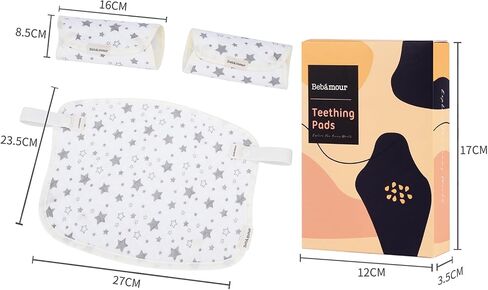 Bebamour Drool and Teething Reversible Cotton Pad For All Carry Positions Baby Carrier White Drool Bib For Boys & Girls（White） in Saudi Arabia