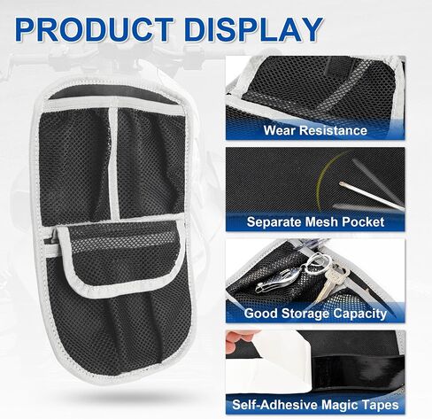 Front Trunk Lid Organizer Fit for Can-Am Ryker/Rally/Sport 2019-2024 Removable Mesh Triple Pocket Glove Box Organizer (Black) in Saudi Arabia