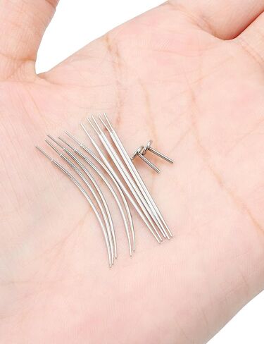 20/18G Threadless Nose Ring Earring Piercing Changing Tool Straight/Curved Surgical Steel in Saudi Arabia