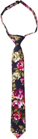 Otis & Oliver Boys Floral Tie Pre-Tied Kids Necktie Age 1-12 Adjustable Woven Cotton Church Wedding School Graduation in Saudi Arabia