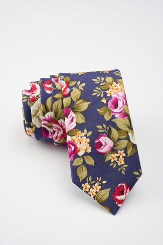 Otis & Oliver Boys Floral Tie Pre-Tied Kids Necktie Age 1-12 Adjustable Woven Cotton Church Wedding School Graduation in Saudi Arabia