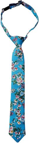 Otis & Oliver Boys Floral Tie Pre-Tied Kids Necktie Age 1-12 Adjustable Woven Cotton Church Wedding School Graduation in Saudi Arabia