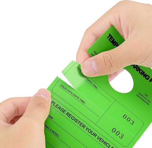 100 حزمة تصريح وقوف السيارات علامة تعليق علامات مواقف السيارات الخضراء لموقف السيارات، علامات تعليق كبيرة سميكة لوقوف السيارات، علامات تعليق تصريح وقوف السيارات المؤقتة، 4.3 * 7.8 بوصة لمرآة الرؤية الخلفية للسيارة in Saudi Arabia