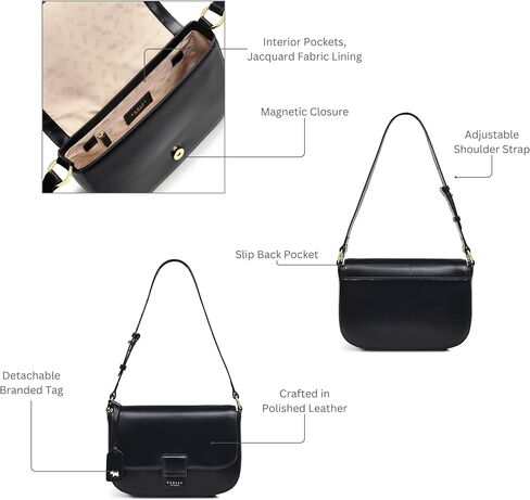 RADLEY London Warwick Avenue Women's Leather Small Flapover Shoulder Bag - Small Size Purse - Women's Shoulder Handbag in Saudi Arabia