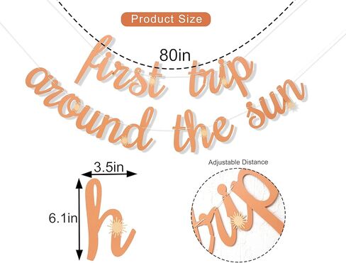 First Trip Around The Sun Banner - 1st Birthday Decoration Banner, You Are My Sunshine First Birthday Decoration, Boho Sun 1st Birthday Decorations Include First Trip Around the Sun Banner in Kuwait