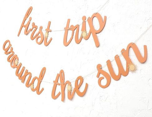 First Trip Around The Sun Banner - 1st Birthday Decoration Banner, You Are My Sunshine First Birthday Decoration, Boho Sun 1st Birthday Decorations Include First Trip Around the Sun Banner in Kuwait