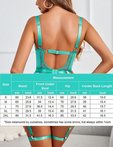 Avidlove Womens Lingerie Set with Chain Mesh Bodysuit Snap Crotch Teddy Sexy Garter Belt Lingerie Underwire Push Up Bra in Saudi Arabia