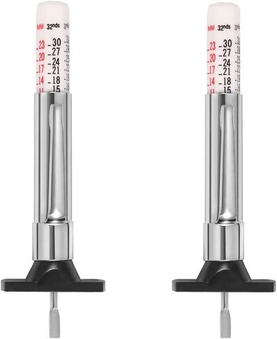 VanFn Tire Tread Depth Gauge, Color Coded Tread Depth Tire Gauge (2PCS - White) in Saudi Arabia