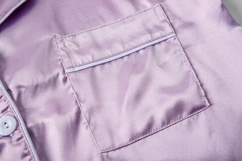 Vopmocld Satin Pajama Sets Unisex Boys and Girls Silk Button Down Short Sleeve & Shorts & Pants Sleepwear 3PCS Loungewear PJS in Saudi Arabia