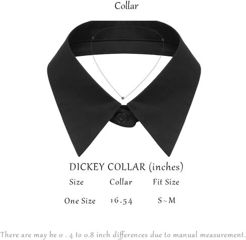 Beut Bucf & Co ياقة وهمية وأساور وهمية طبقات نصف قمصان ياقة سوداء قابلة للفصل للبلوزات والقمصان ذات الأزرار in Kuwait