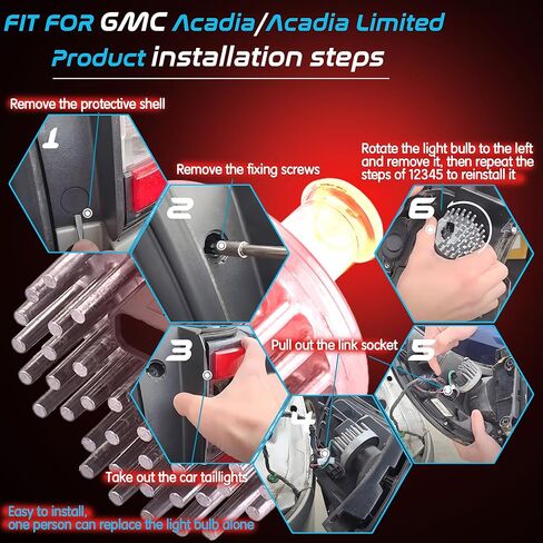 13582912 لمبة إضاءة الفرامل والذيل مناسبة لـ 2013-2016 GMC Acadia لعام 2017 GMC Acadia Limited المصابيح الخلفية للمكابح الخلفية استبدال 19433735 13582912 in Kuwait