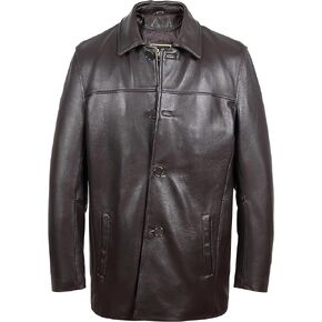 REED EST. 1950 Men's Jacket Genuine Lambskin Leather Four Button Car Coat