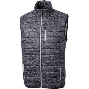 Cutter & Buck Rainier Primaloft Mens Eco Insulated Full Zip Printed Puffer Vest