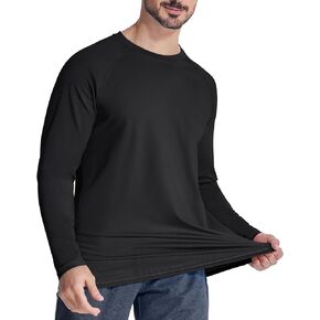 MAGCOMSEN Men's Thermal Shirt Fleece Lined Long Sleeve Athletic Base Layer Workout Top