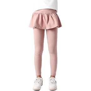 Girls Leggings with Skirt Toddler Tutu Pants for Girls Footless Tights 4-12 Years