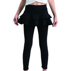 Girls Leggings with Cotton Ruffle Skirt,Footless Tutu Leggings Pants for Kids Skirt Pants