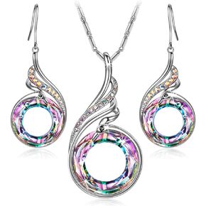 Kate Lynn "Rise From the Ashes Phoenix Necklace & Earrings Set, Symbol of Luck and Renewal