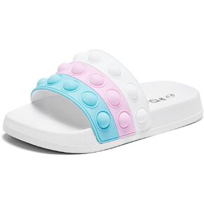 Eashi Slides For Kids,Boys Girls Sandals, Toddler Arch Support Slippers For House Shower Beach Non-Slip