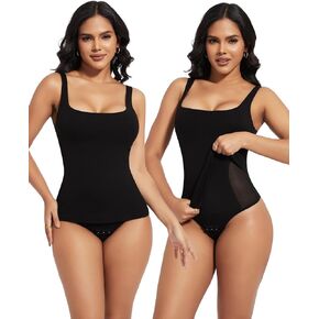 SHAPERIN Women Shapewear Bodysuit Built in Bra Tummy Control Shapewear Body Shaper Shaping Body Suit Tops