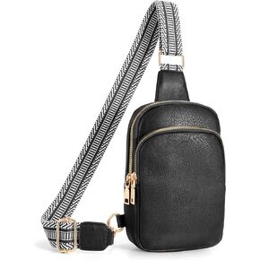 حقيبة JASGOOD Crossbody Sling للنساء العصرية من جلد البولي يوريثان مع جيب مضاد للسرقة وحزام قابل للتعديل
